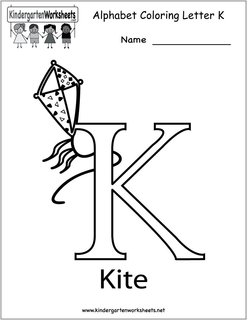 Preschool Worksheet Letter K