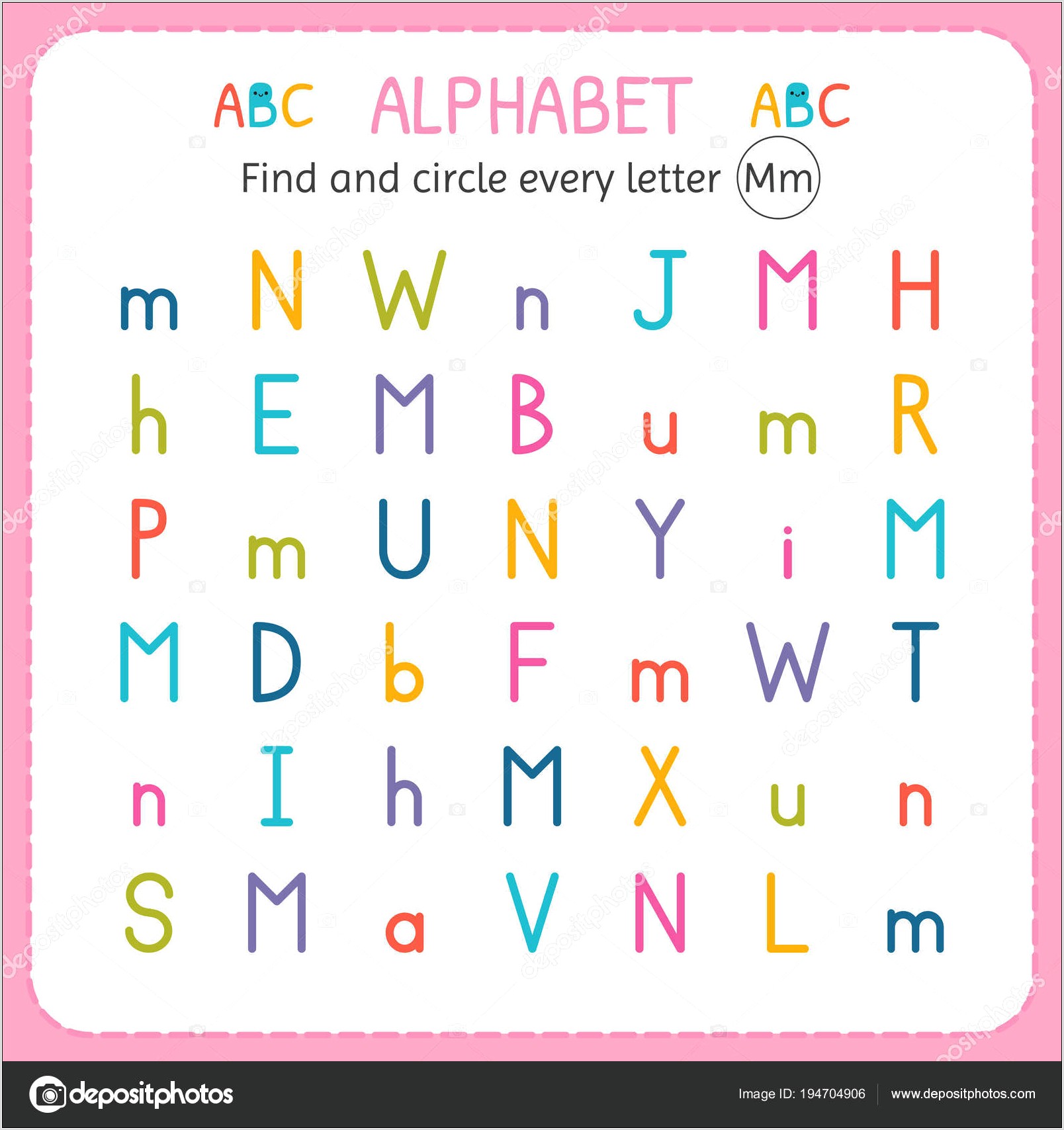 Preschool Worksheet Letter M