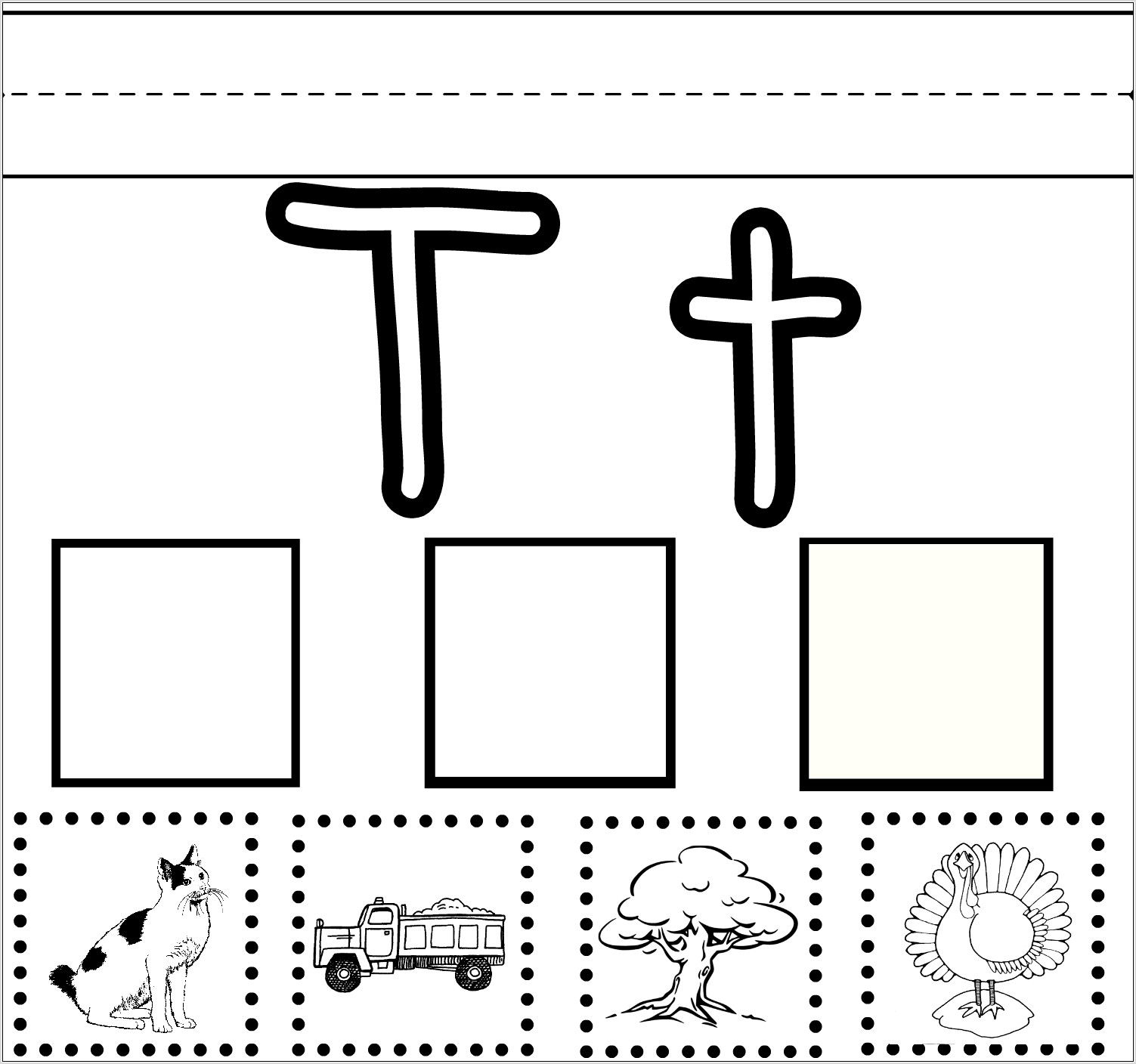 Preschool Worksheet Letter T