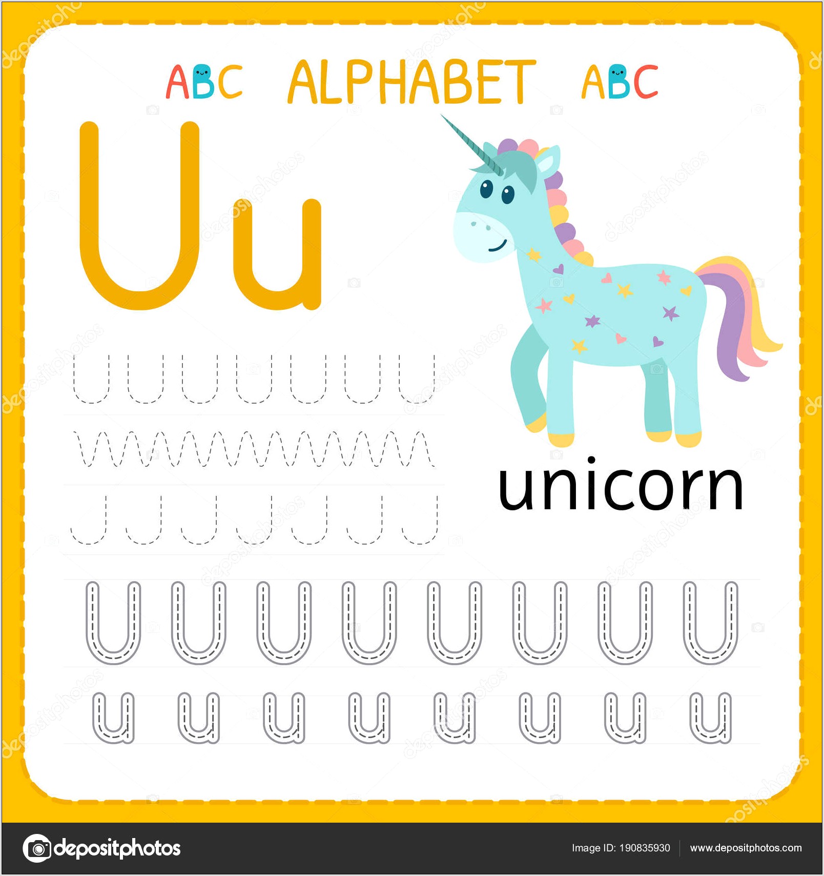 Preschool Worksheet Letter U