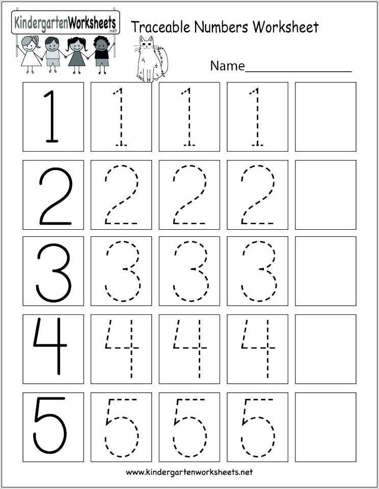 Preschool Worksheet Numbers 1 5