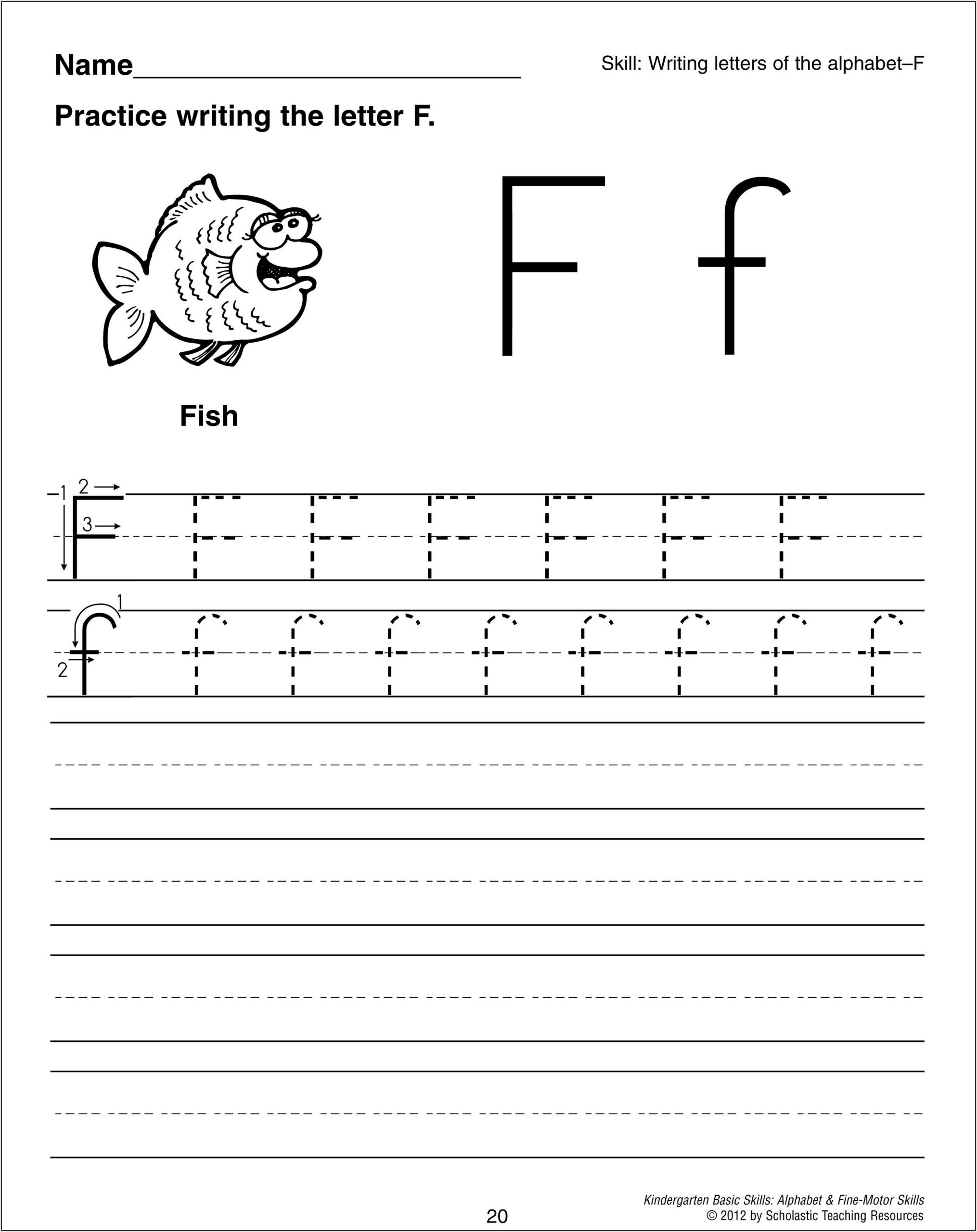 Preschool Worksheet Tracing Alphabet
