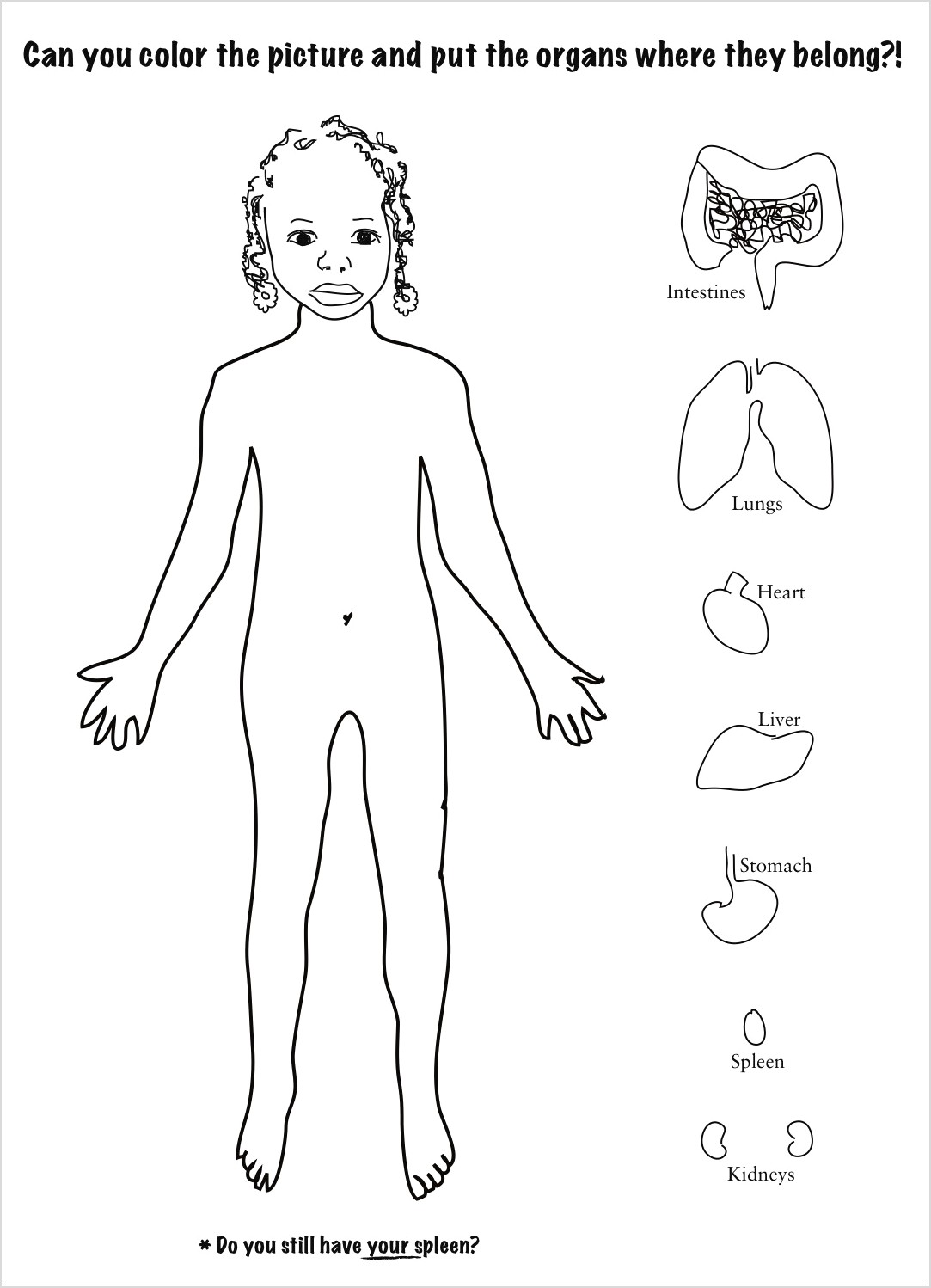 Preschool Worksheets Human Body