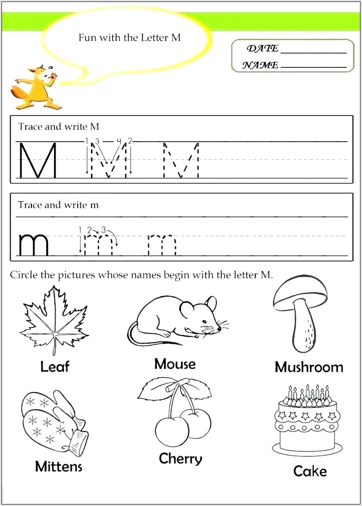 Preschool Worksheets Uppercase Letters