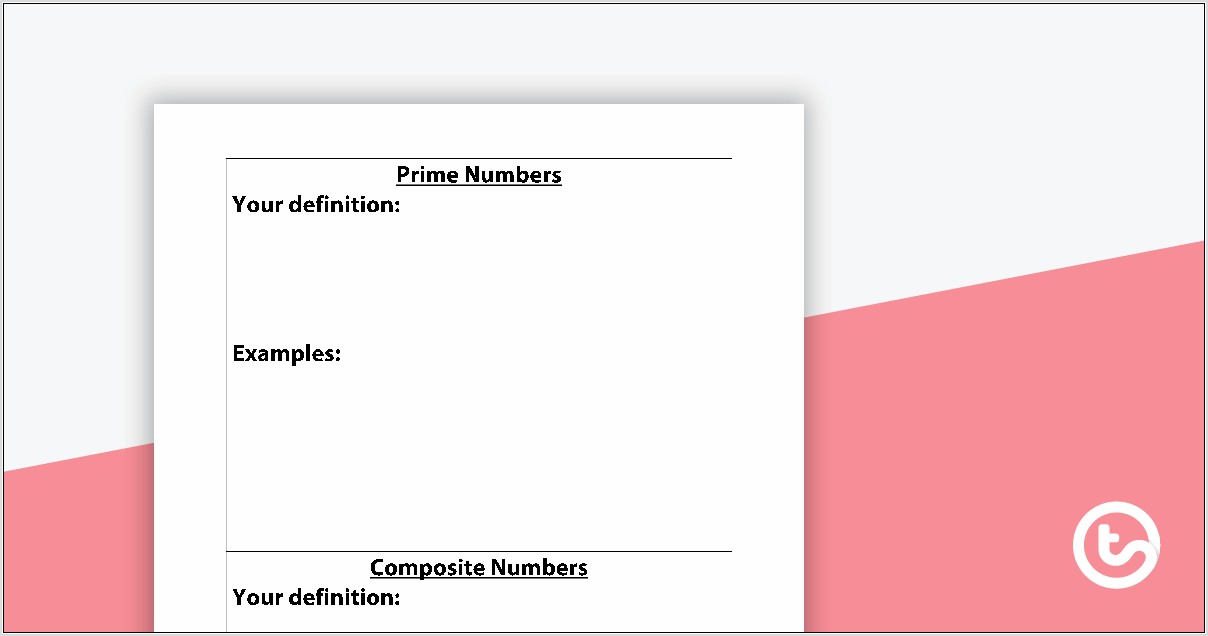 Prime And Composite Numbers Worksheets Elementary