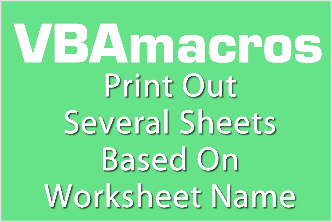 Print Worksheet Name On Excel