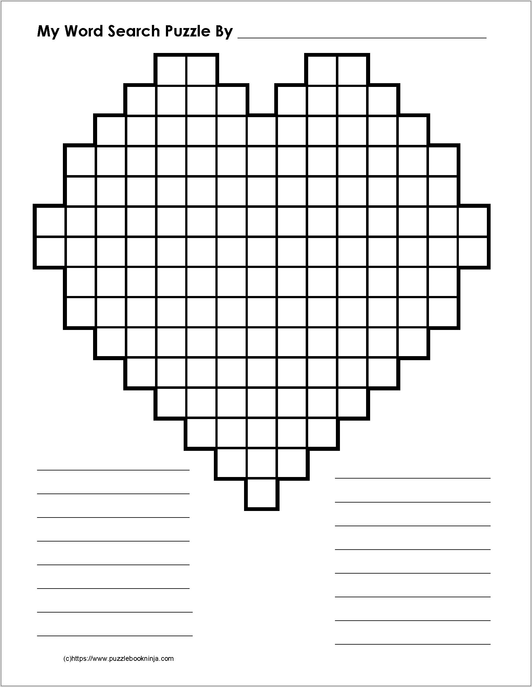Printable Blank Word Search Template