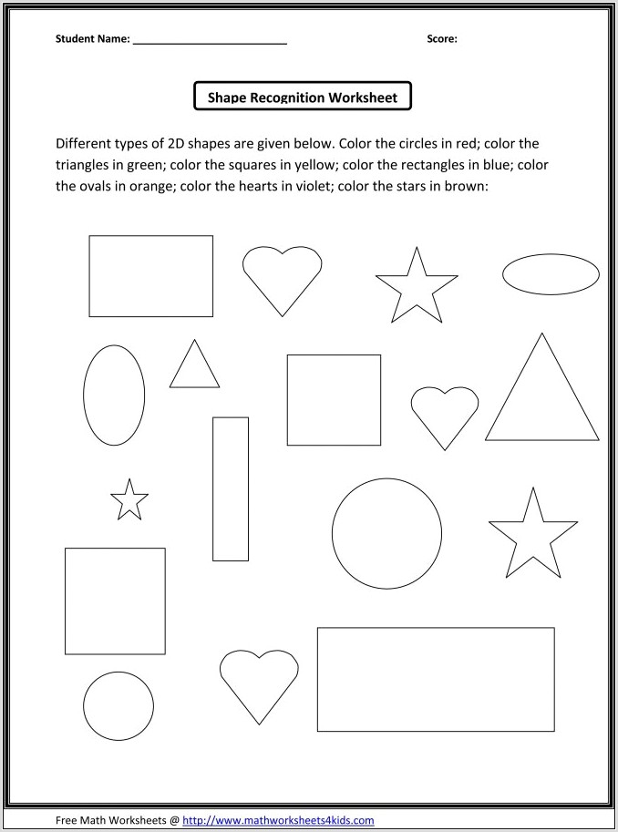 Printable Childrens Learning Worksheets