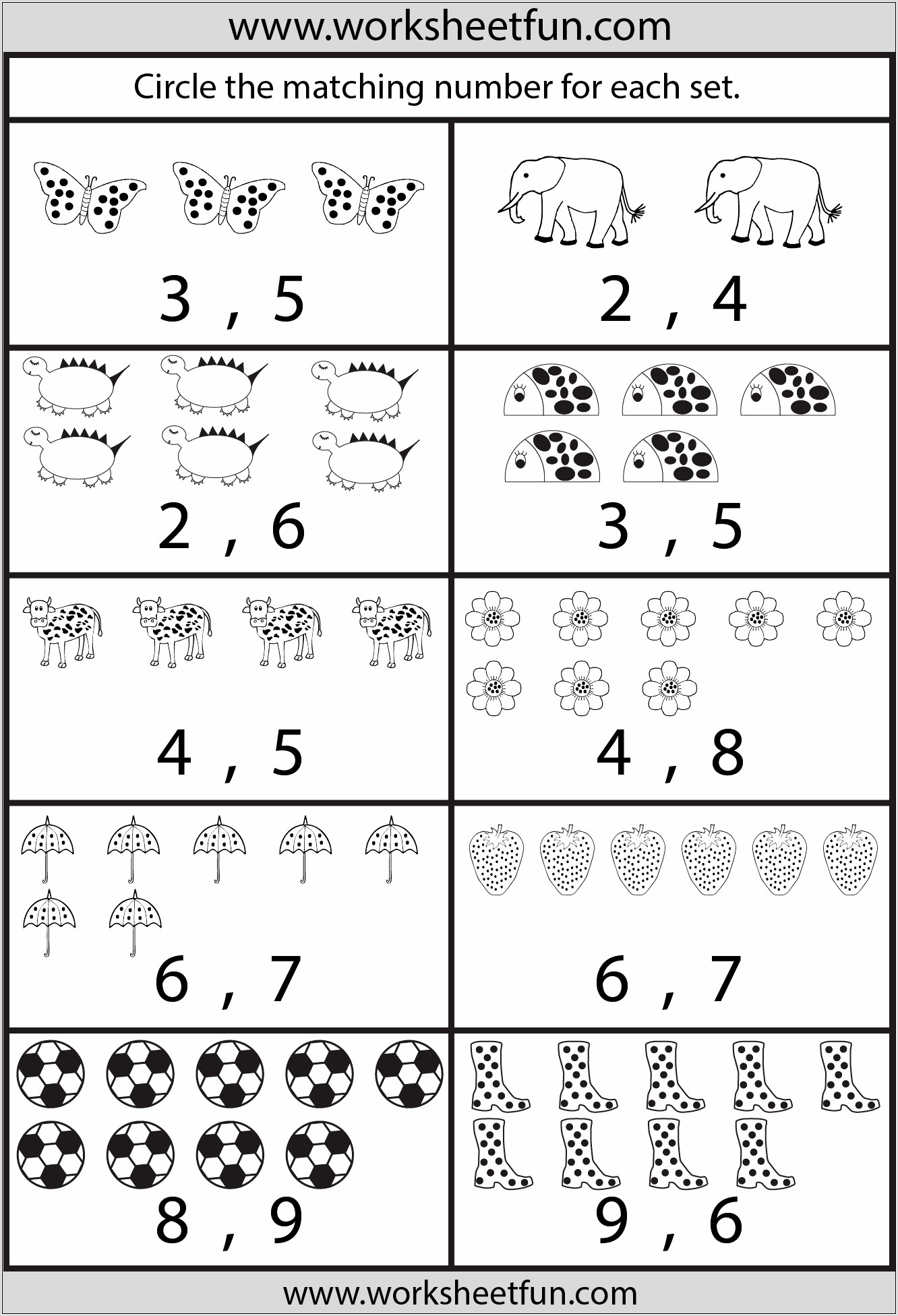 Printable Counting Worksheets Preschool