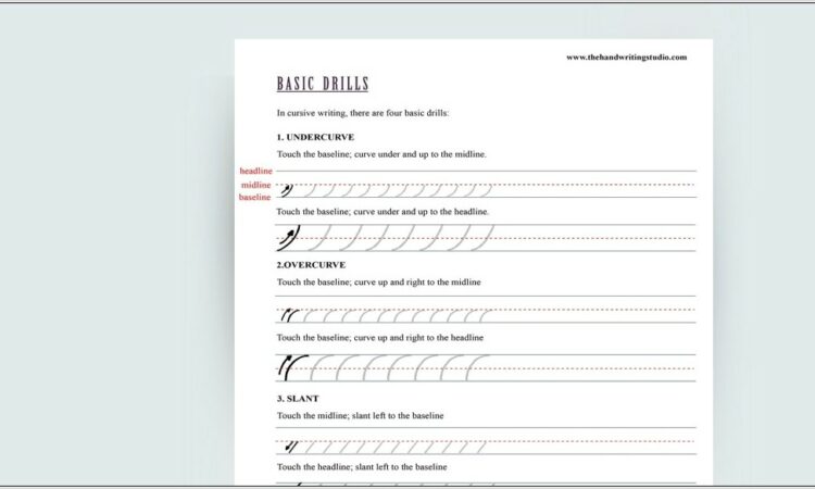 Printable Cursive Writing Worksheets A Z