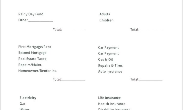 Printable Financial Literacy Worksheets