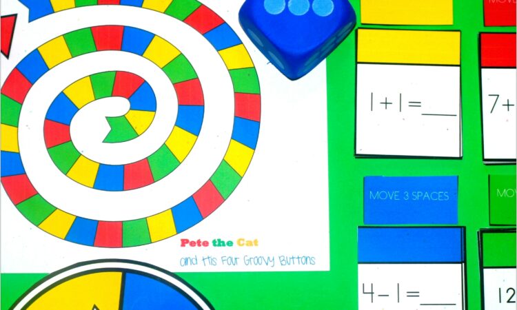 Printable Math Board Games For Kindergarten