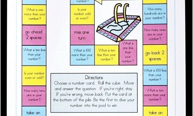 Printable Math Center Games