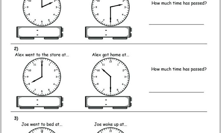 Printable Math Time Worksheets For 3rd Grade