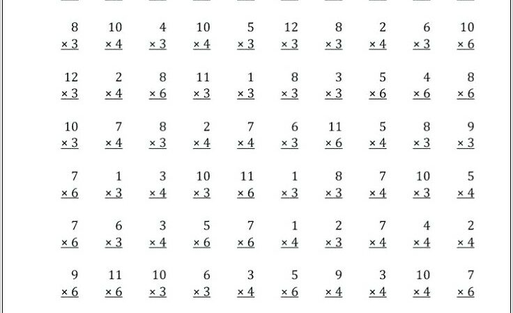 Printable Multiplication Worksheets 3 Times Table