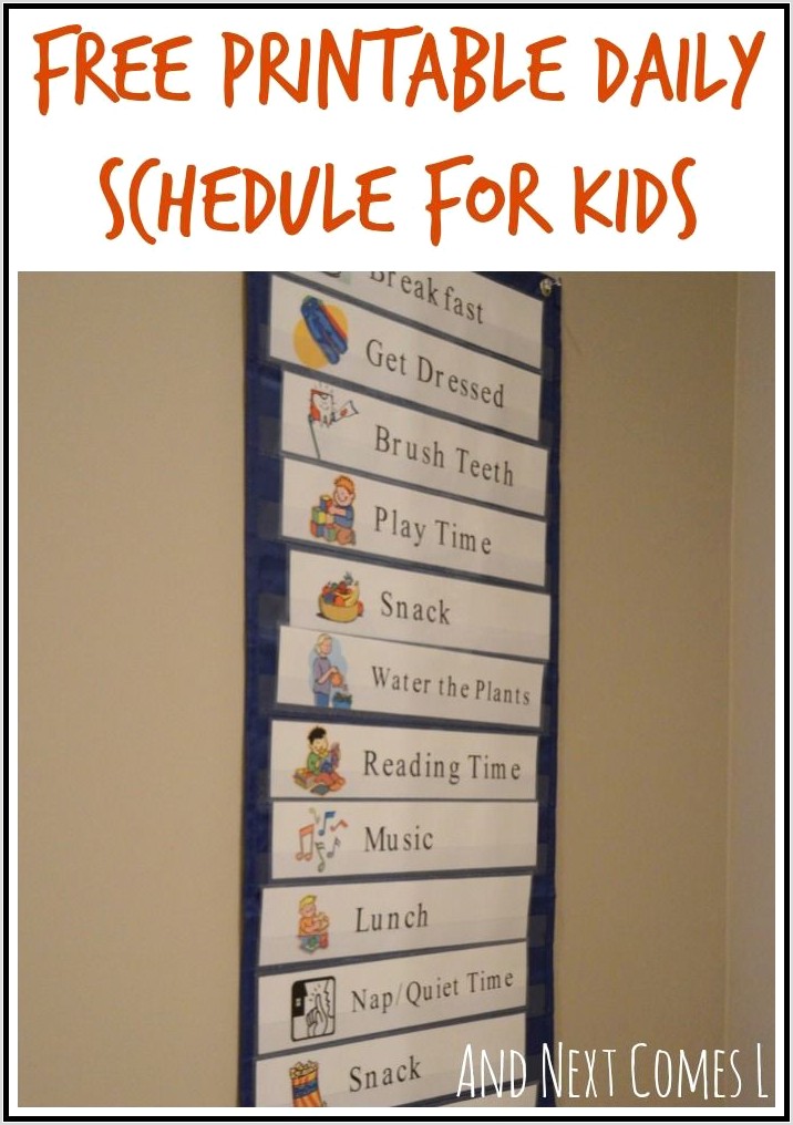 Printable Preschool Visual Schedule