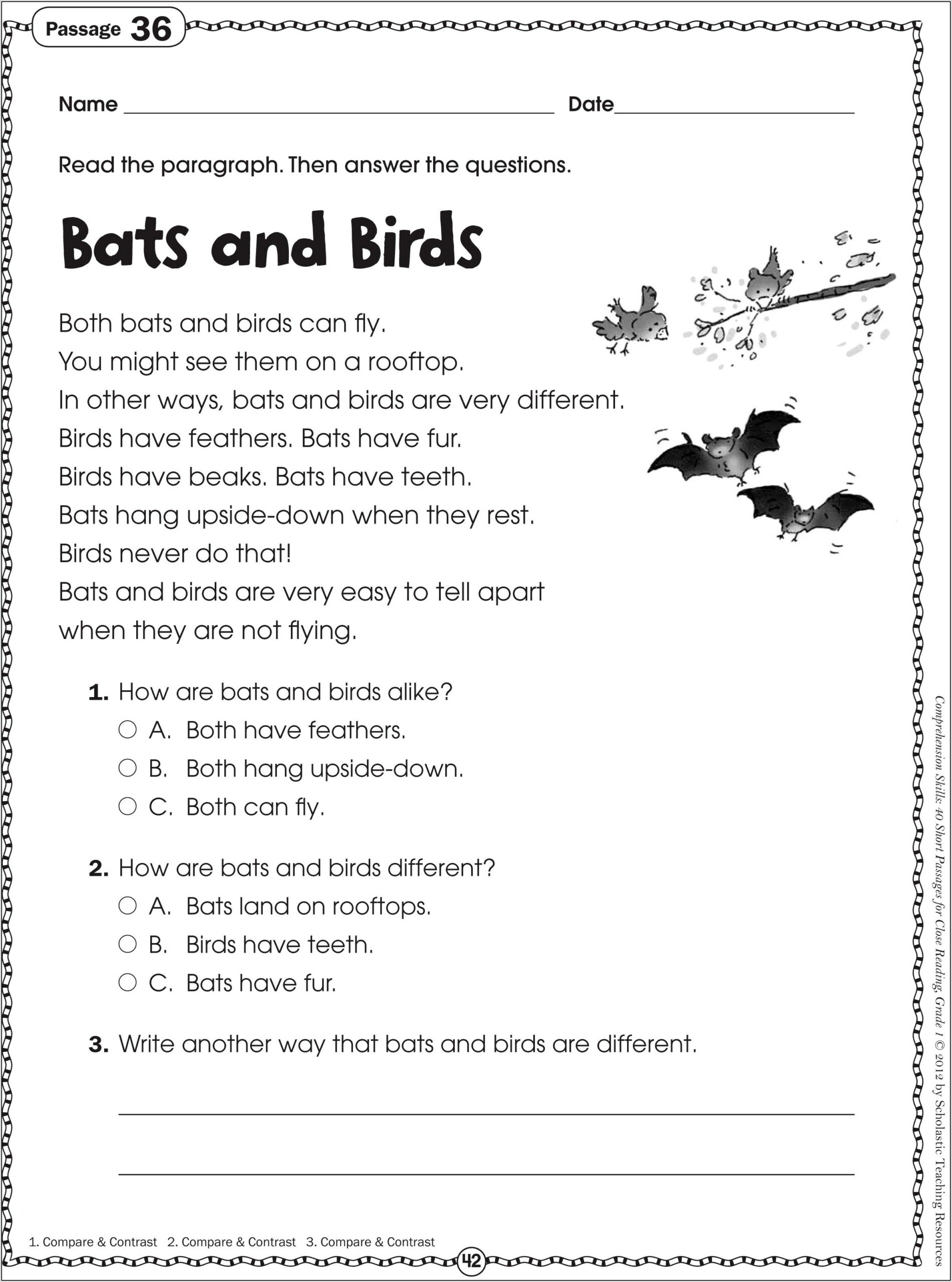 Printable Reading Comprehension Worksheets Kindergarten