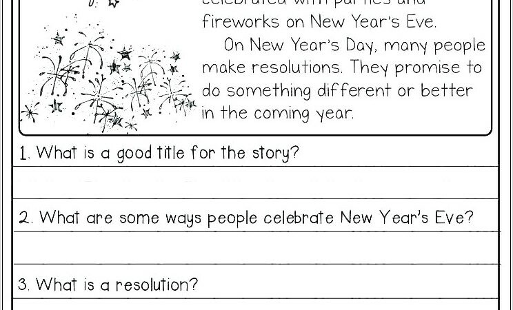 Printable Reading Comprehension Year 1