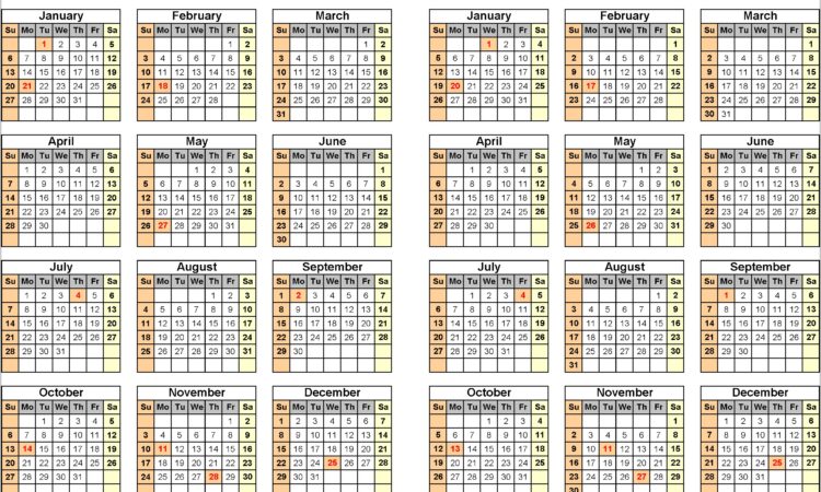 Printable School Calendar 2015 South Africa