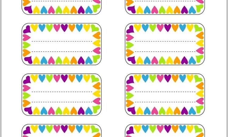 Printable School Label Templates