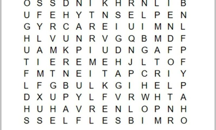 Printable Word Search About Family