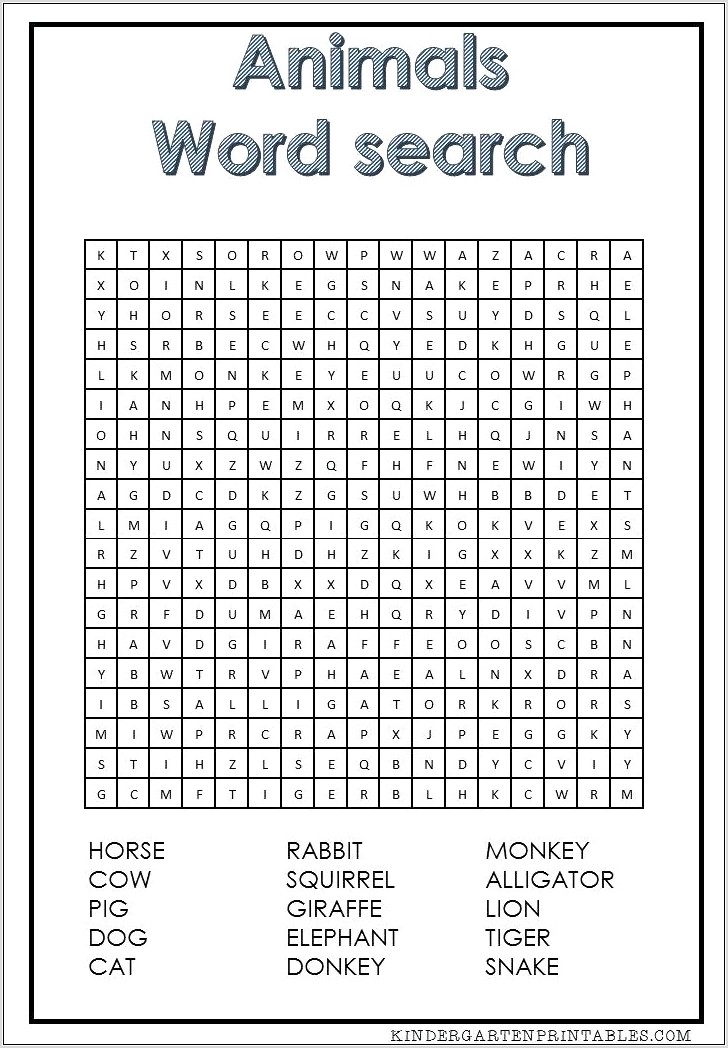 Printable Word Search Adjectives