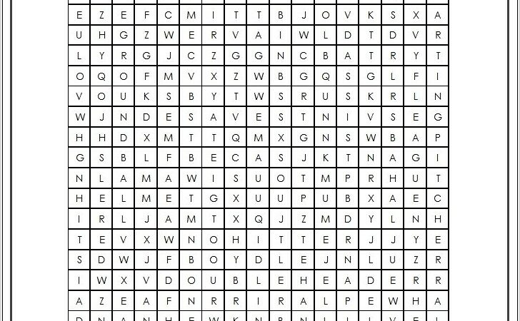 Printable Word Search Baseball