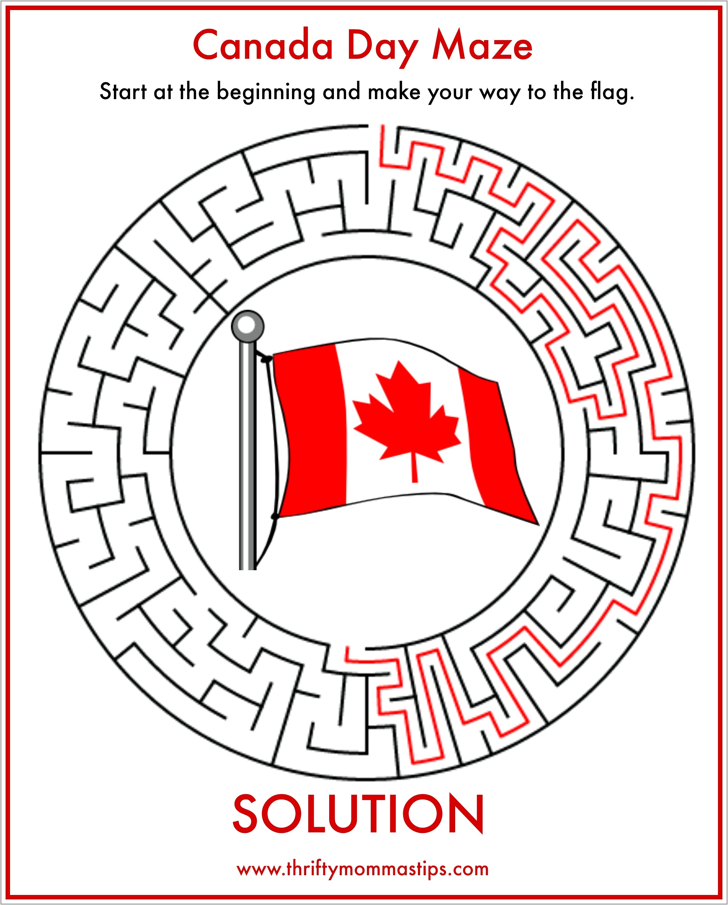 Printable Word Search Canada