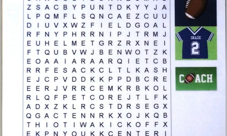 Printable Word Search Football