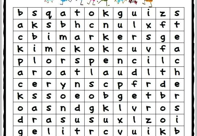 Printable Word Search For 2nd Graders