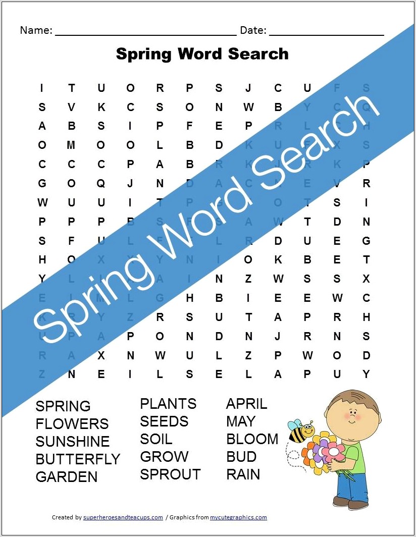 Printable Word Search For Earth Day