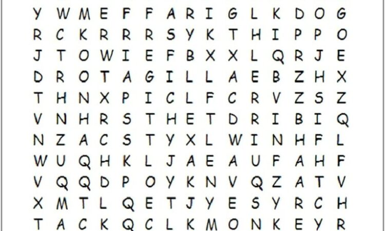 Printable Word Search Free