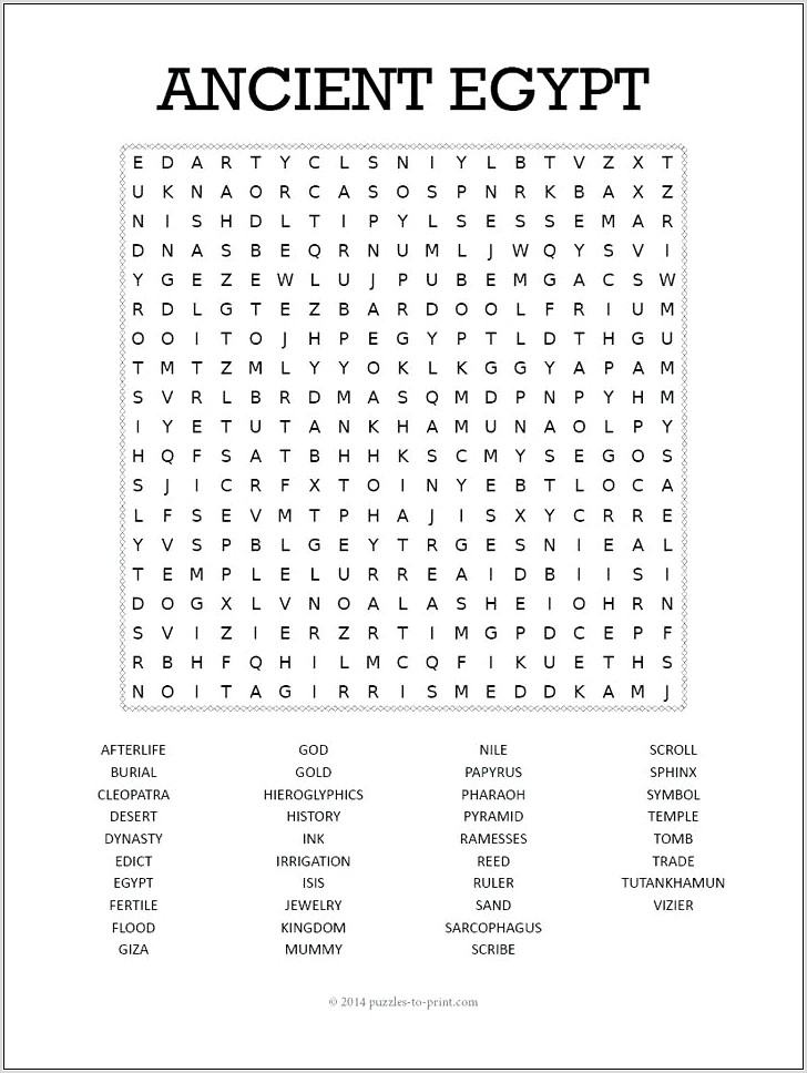 Printable Word Search In Spanish