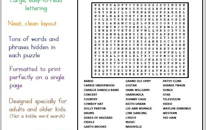 Printable Word Search Mental Health