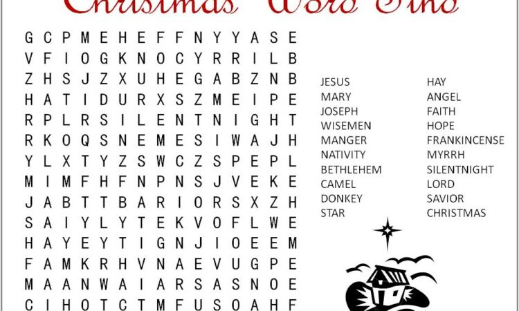 Printable Word Search Reindeer