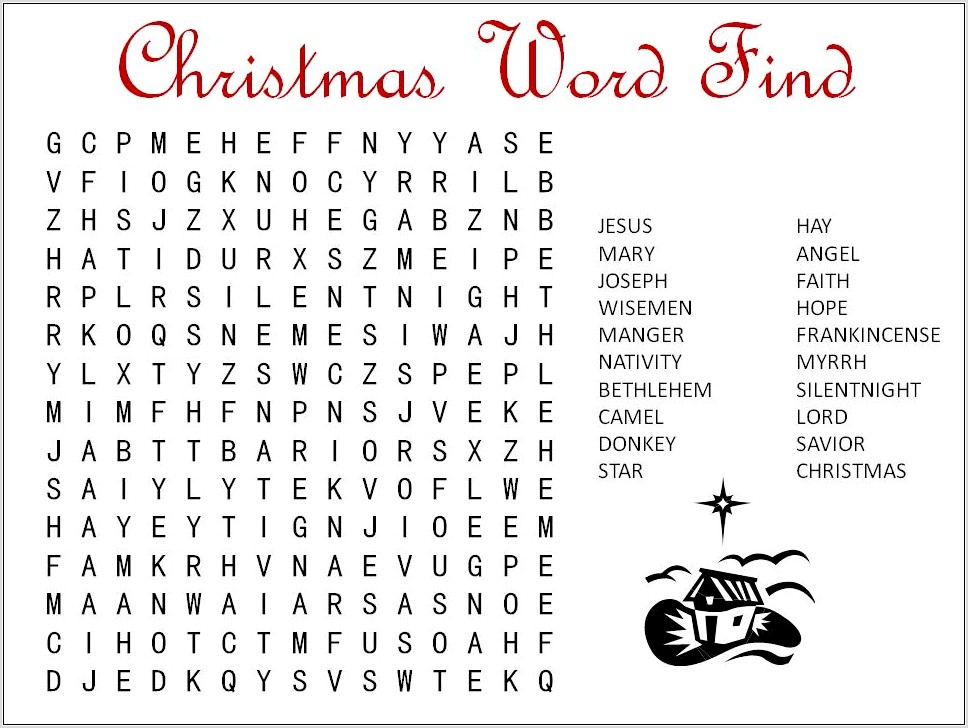Printable Word Search Reindeer