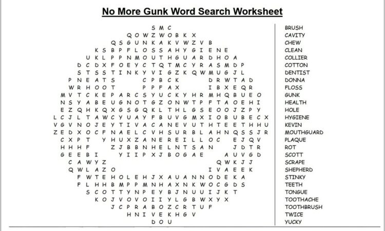 Printable Word Search Self Esteem