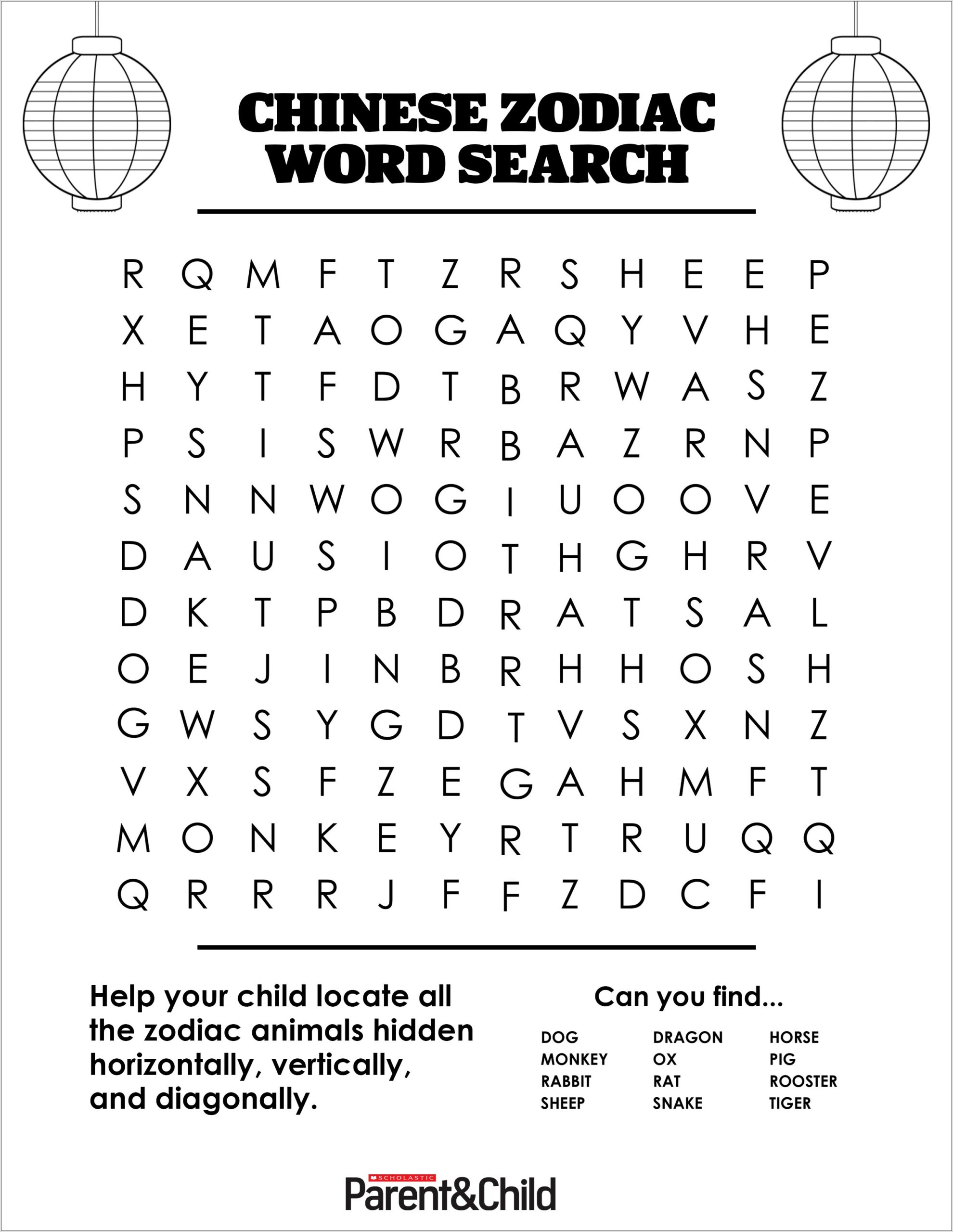 Printable Word Search Year 4