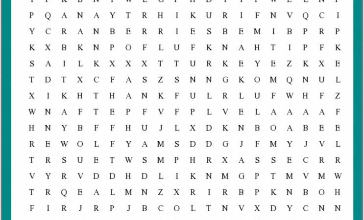 Printable Word Searches High School Students