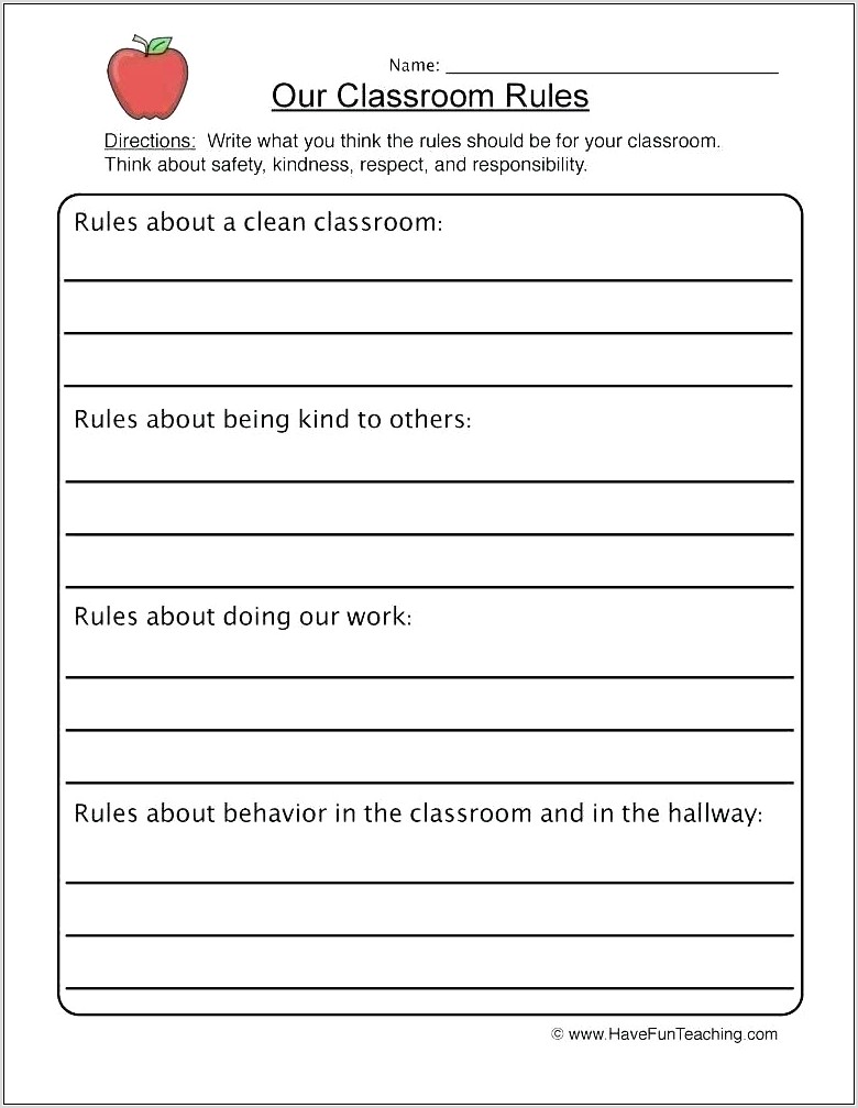 Printable Worksheet About Respect