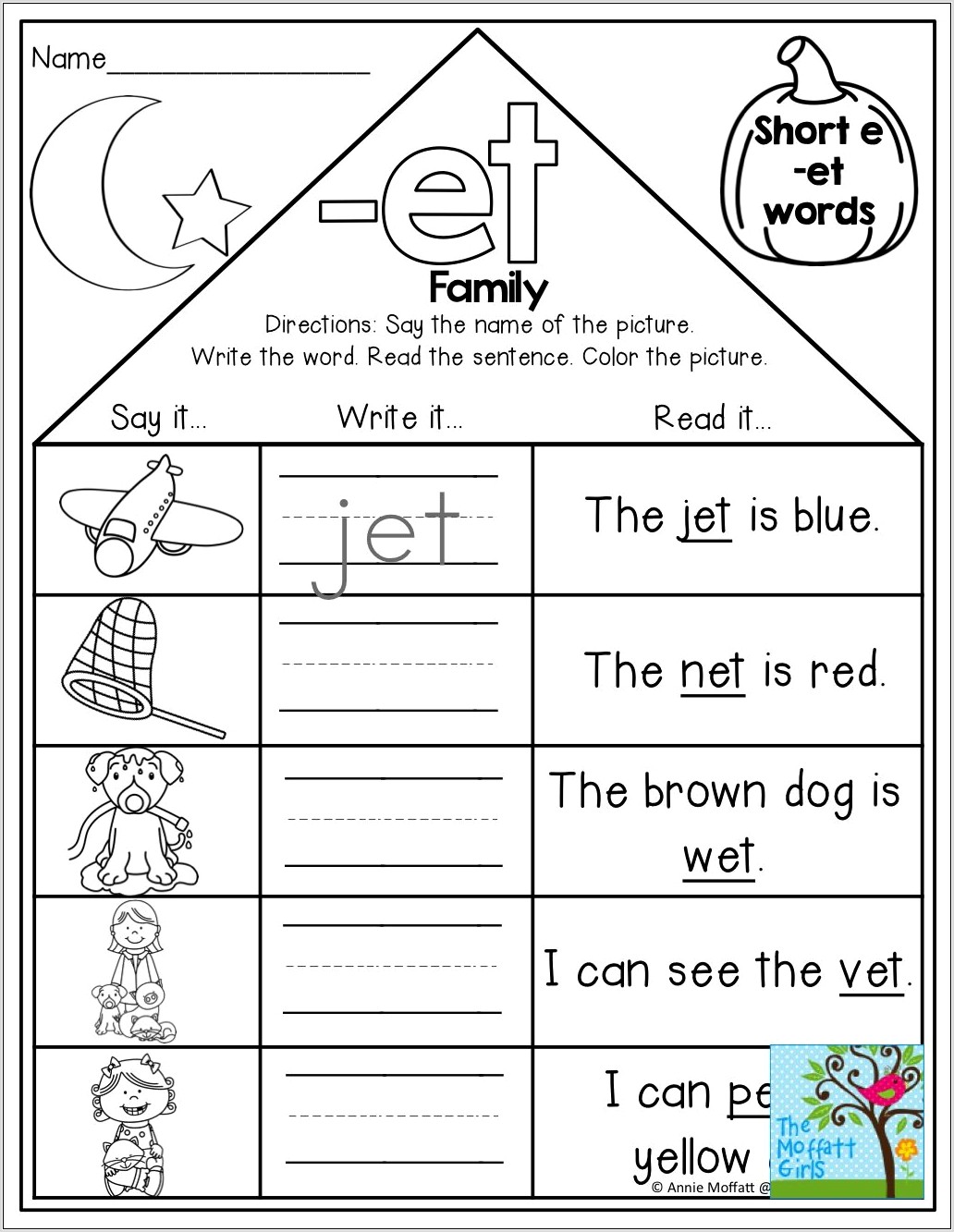 Printable Worksheet For Ay Word Families
