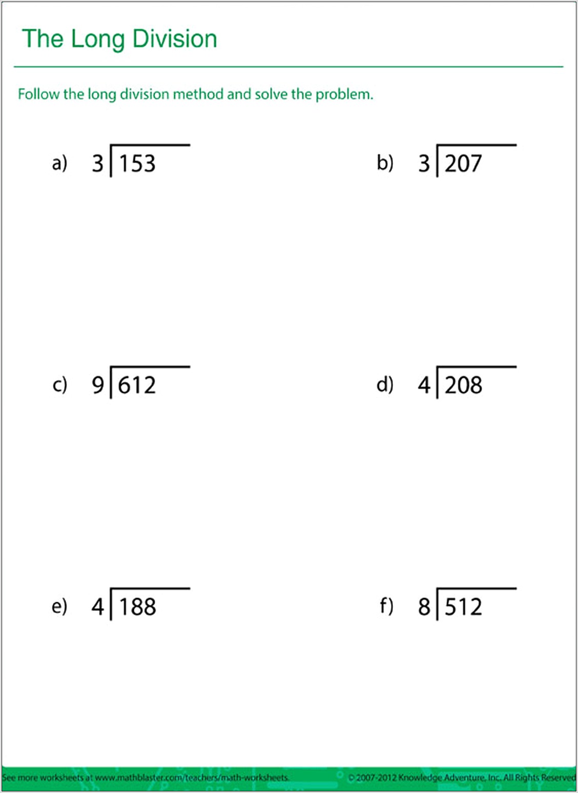 Printable Worksheet For Grade 5 Math