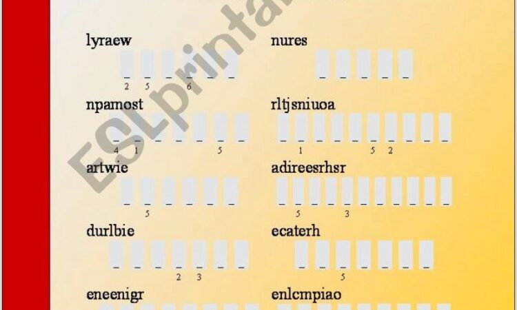 Printable Worksheet On Adjectives