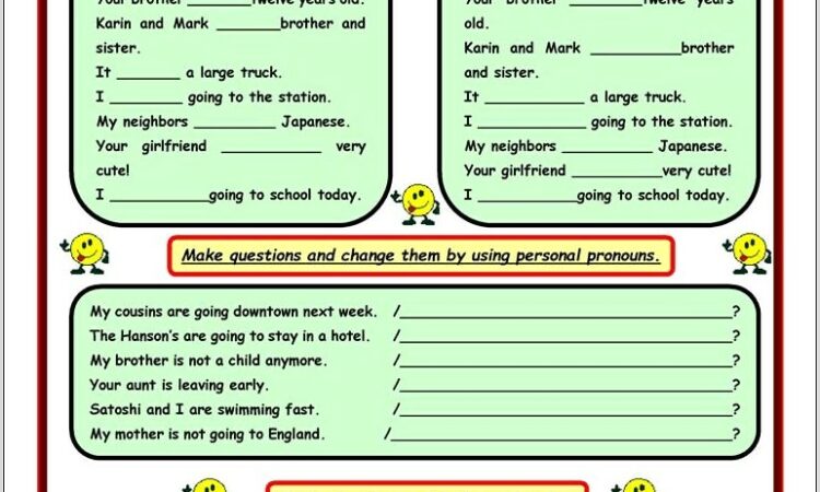 Printable Worksheet Verb To Be