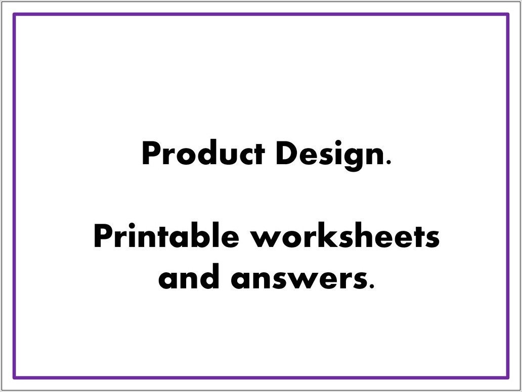 Printable Worksheets And Answers