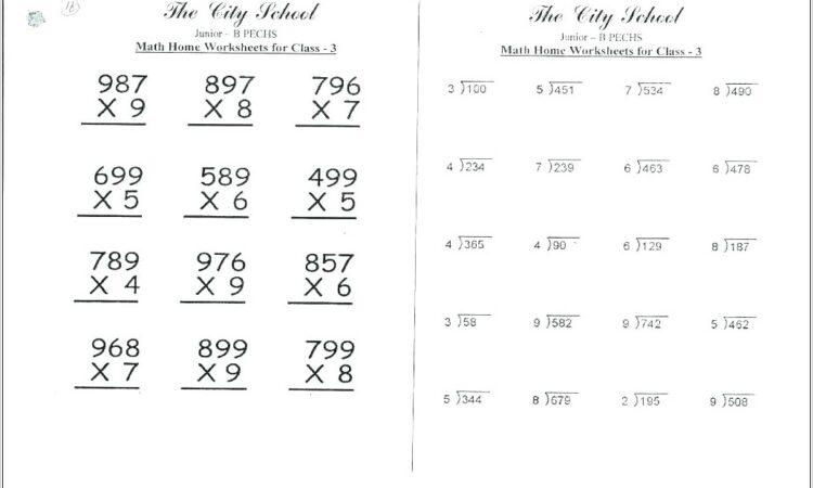 Printable Worksheets Of Maths For Grade 5