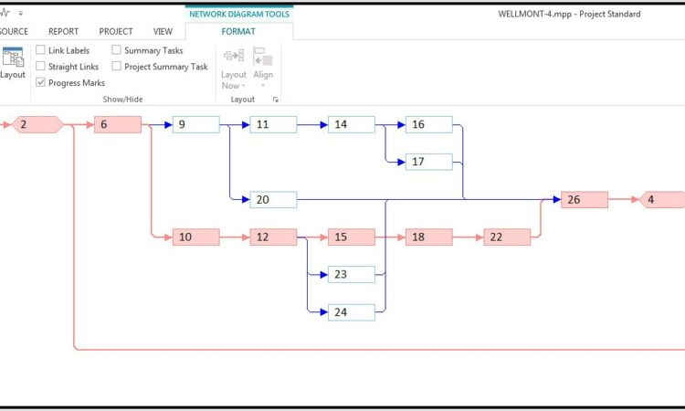 Project Management Aon Diagram Example