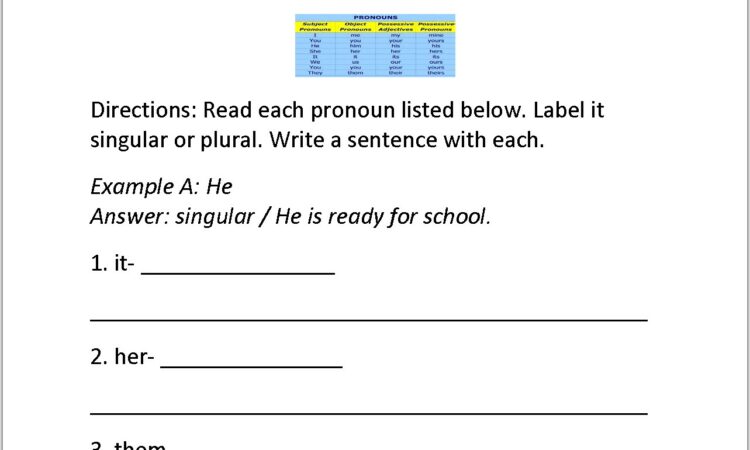 Pronouns And Antecedents Worksheets For Grade 2