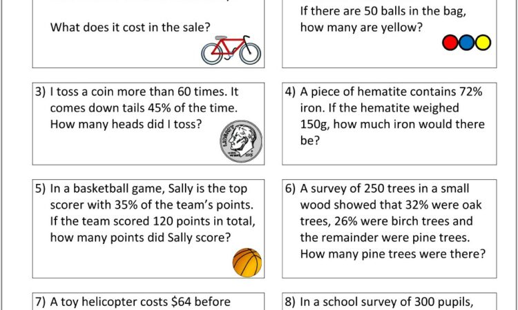 Proportion Word Problems Worksheets