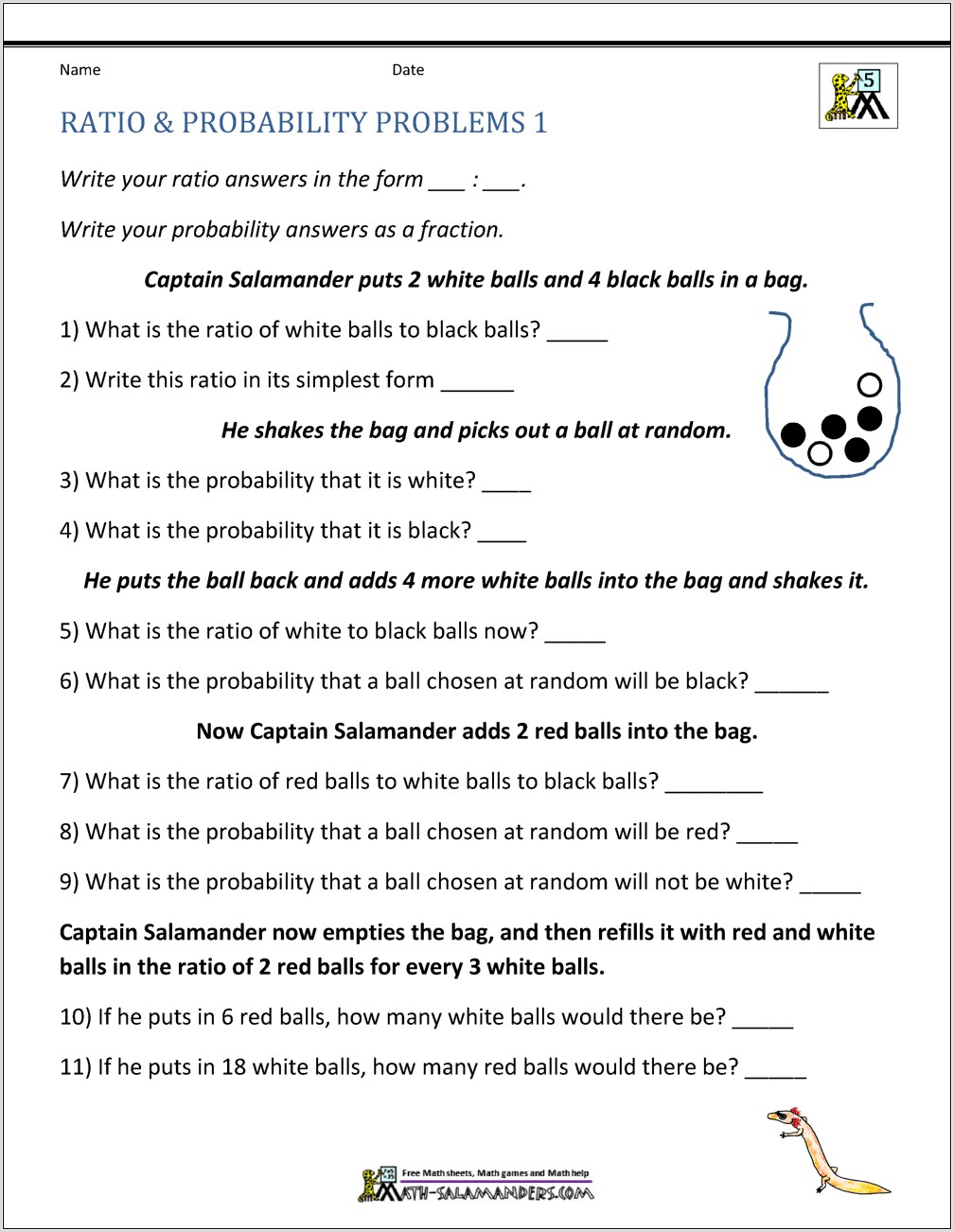 Ratio And Proportion Word Problems Worksheet 5